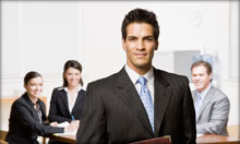 Business Man in Meeting Room