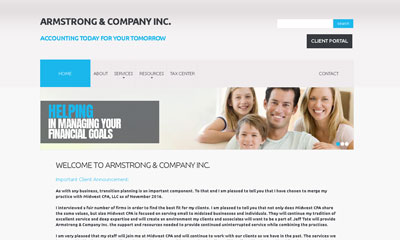 Armstrong and Company Accounting website